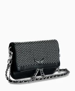 Tassen^Zadig & Voltaire Zadig & Voltaire Crossbody Tas Rock Nano Plumetis Zwart