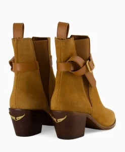 Laarzen^Zadig & Voltaire Zadig & Voltaire Enkellaars Tyler Cecilia Suede Bruin