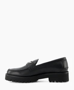 Instappers^Zadig & Voltaire Zadig & Voltaire Loafer Joecassin Semy-Shiny Calfskin Zwart