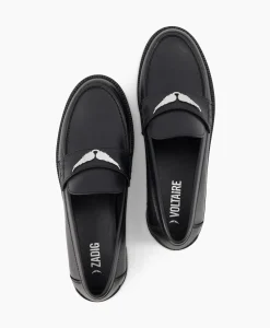 Instappers^Zadig & Voltaire Zadig & Voltaire Loafer Joecassin Semy Shiny Calfskin Zwart