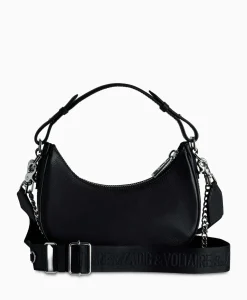 Tassen^Zadig & Voltaire Zadig & Voltaire Schouder / Hand Tas Moonrock Grained Leather Zwart