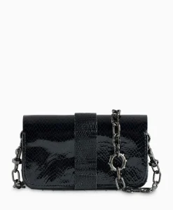 Tassen^Zadig & Voltaire Zadig & Voltaire Schouder / Hand Tas Kate Wallet Glossy Wild Emboss Zwart