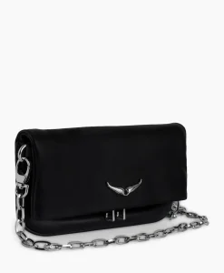 Tassen^Zadig & Voltaire Zadig & Voltaire Schouder / Hand Tas Rock Eternal Smooth Calfskin Zwart