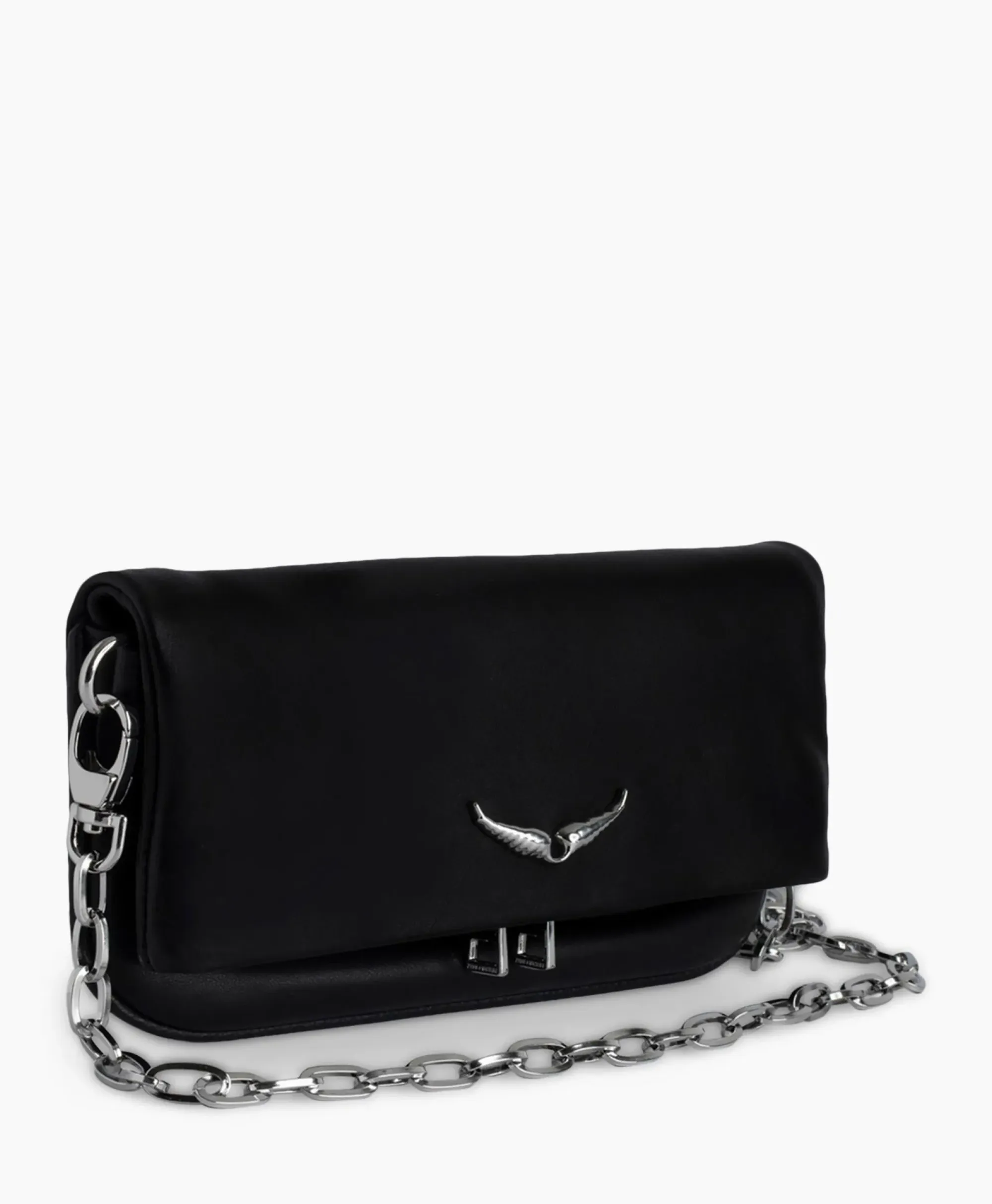 Tassen^Zadig & Voltaire Zadig & Voltaire Schouder / Hand Tas Rock Eternal Smooth Calfskin Zwart