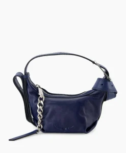 Tassen^Zadig & Voltaire Zadig & Voltaire Schouder / Hand Tas Le Cecilia Xs Leather With Veg Donker Blauw