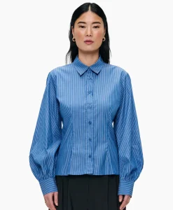 Blouses^Zenggi Blouse Puff Sleeve Blauw