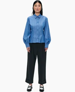 Blouses^Zenggi Blouse Puff Sleeve Blauw