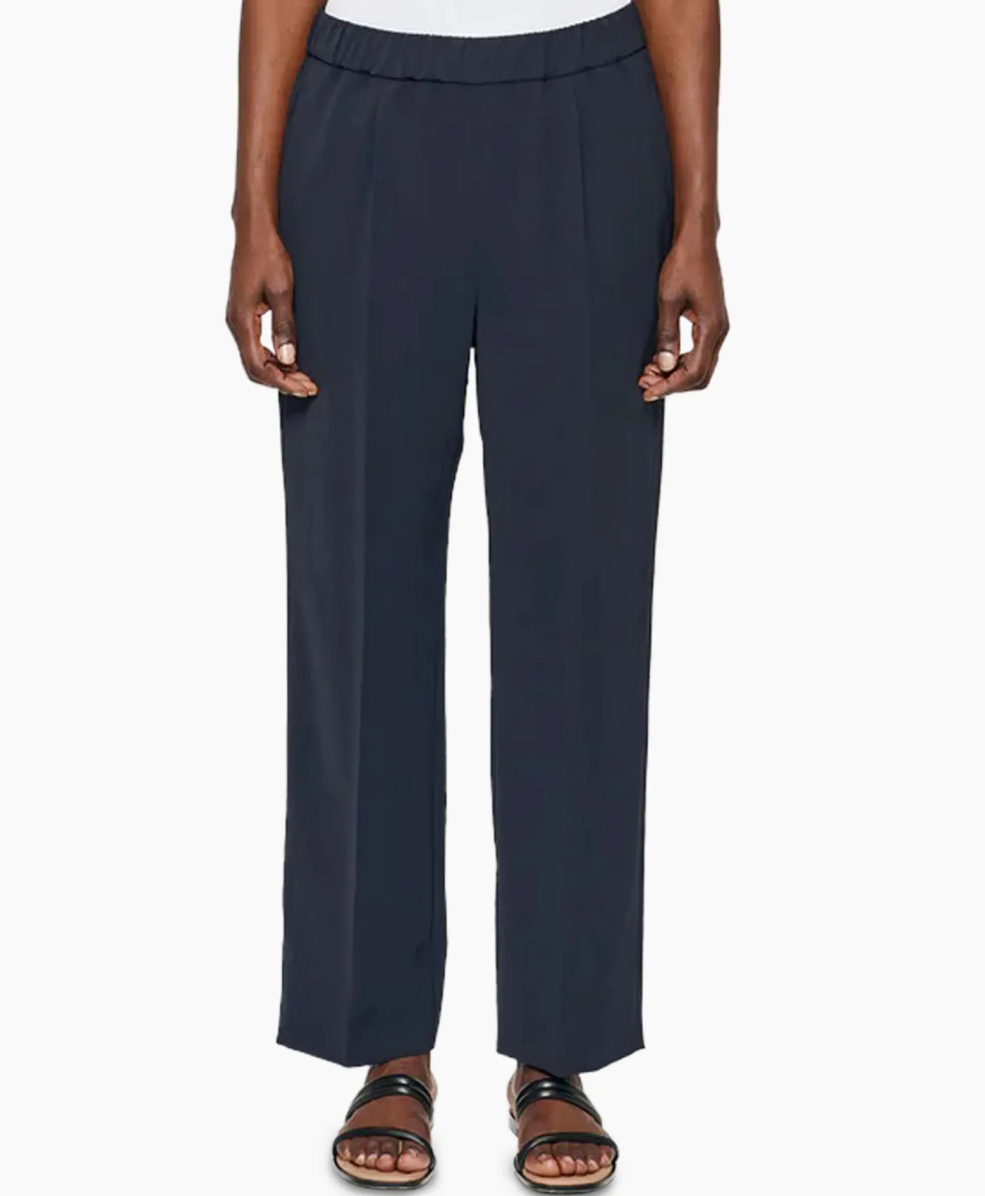 Broeken^Zenggi Chino Japanese Crepe Relaxed Donker Blauw