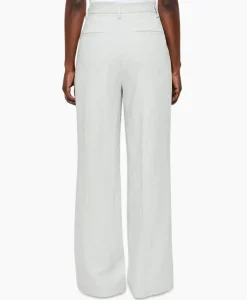 Broeken^Zenggi Pantalon Melange Linnen Wide Leg Grijs