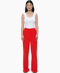 Broeken^Zenggi Pantalon Techno Silk Rood