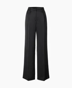 Broeken^Zenggi Pantalon Wide Leg Satin Zwart